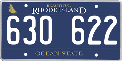 RI license plate 630622