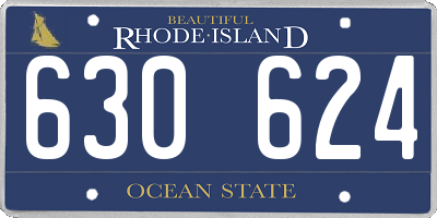 RI license plate 630624