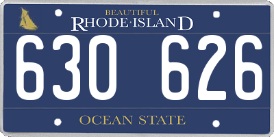 RI license plate 630626