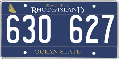 RI license plate 630627