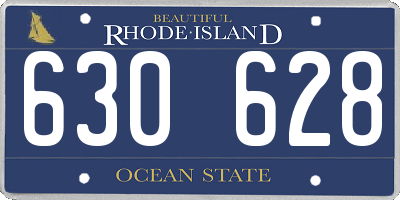RI license plate 630628