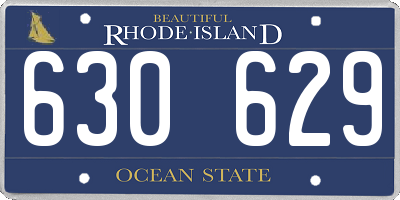 RI license plate 630629