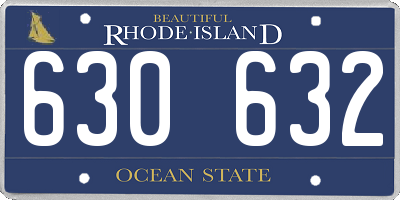 RI license plate 630632