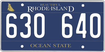 RI license plate 630640
