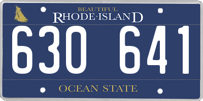 RI license plate 630641