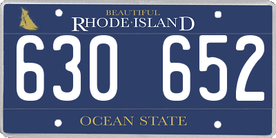 RI license plate 630652