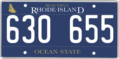 RI license plate 630655