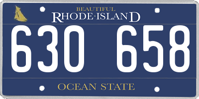 RI license plate 630658