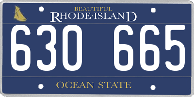 RI license plate 630665