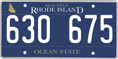 RI license plate 630675