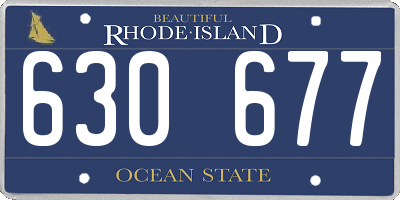 RI license plate 630677