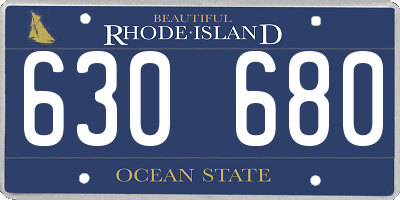 RI license plate 630680