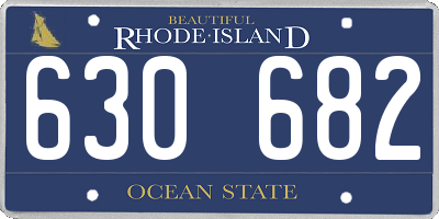 RI license plate 630682