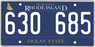 RI license plate 630685