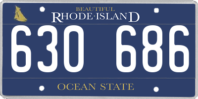 RI license plate 630686