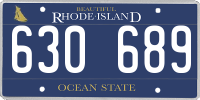RI license plate 630689