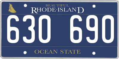 RI license plate 630690