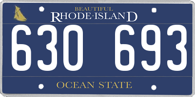 RI license plate 630693
