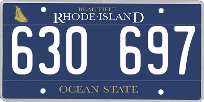 RI license plate 630697