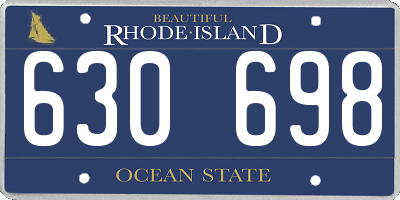 RI license plate 630698