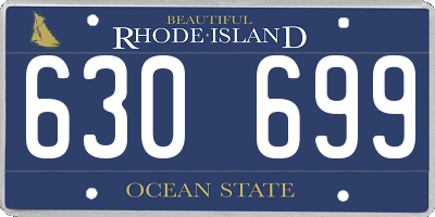 RI license plate 630699