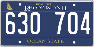 RI license plate 630704