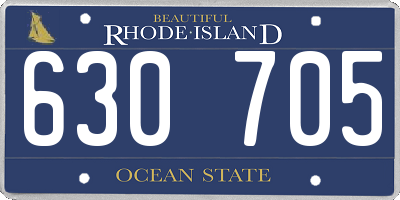 RI license plate 630705