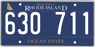 RI license plate 630711