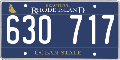 RI license plate 630717
