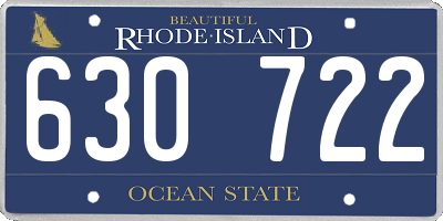 RI license plate 630722