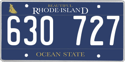 RI license plate 630727