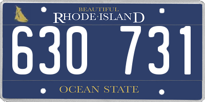 RI license plate 630731