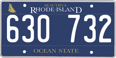 RI license plate 630732
