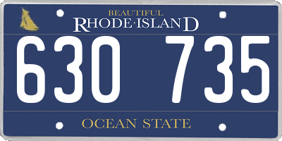 RI license plate 630735
