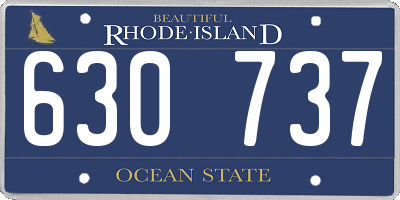 RI license plate 630737