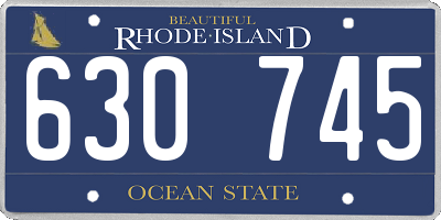 RI license plate 630745