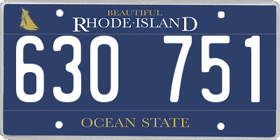 RI license plate 630751