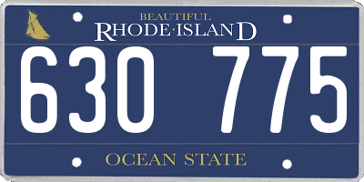 RI license plate 630775
