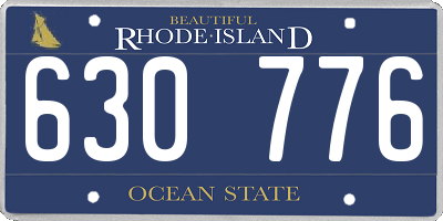 RI license plate 630776