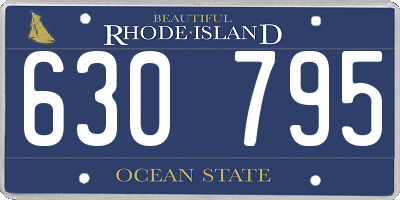 RI license plate 630795