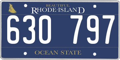 RI license plate 630797