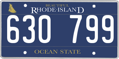 RI license plate 630799