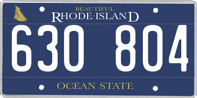 RI license plate 630804