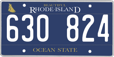 RI license plate 630824