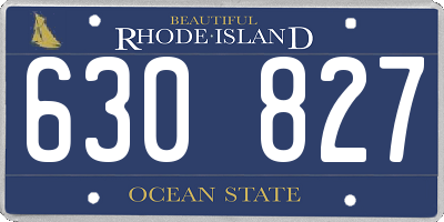 RI license plate 630827