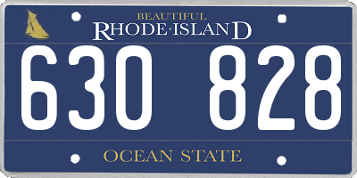 RI license plate 630828