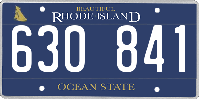 RI license plate 630841