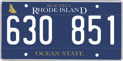 RI license plate 630851