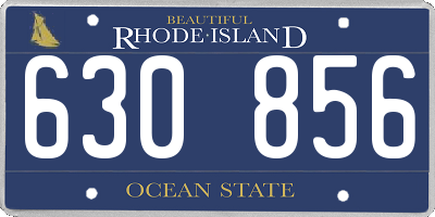 RI license plate 630856