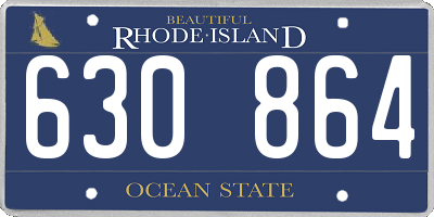 RI license plate 630864